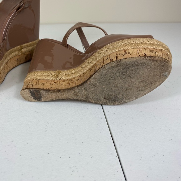 Gucci Platform Patent Mocha Wedge 38 - Picture 5 of 11